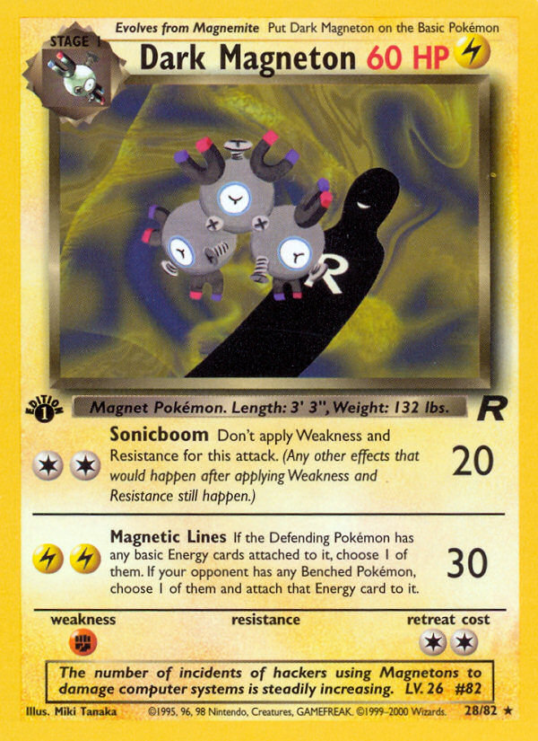 Dark Magneton (28/82) [Team Rocket 1st Edition] | Kessel Run Games Inc. 