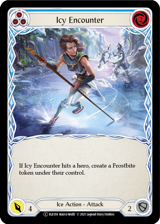 Icy Encounter (Blue) [U-ELE159] (Tales of Aria Unlimited)  Unlimited Rainbow Foil | Kessel Run Games Inc. 