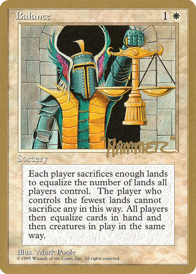 Balance (Shawn "Hammer" Regnier) [Pro Tour Collector Set] | Kessel Run Games Inc. 