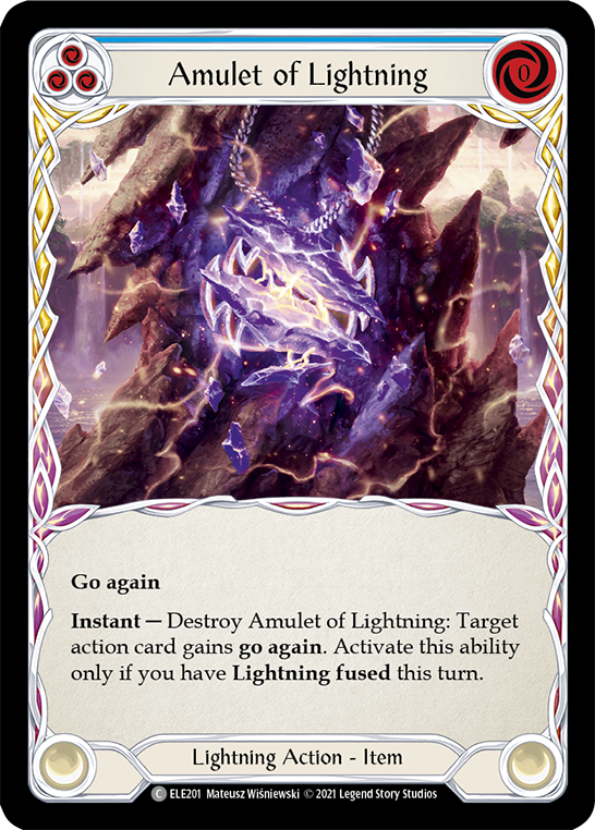 Amulet of Lightning [ELE201] (Tales of Aria)  1st Edition Normal | Kessel Run Games Inc. 