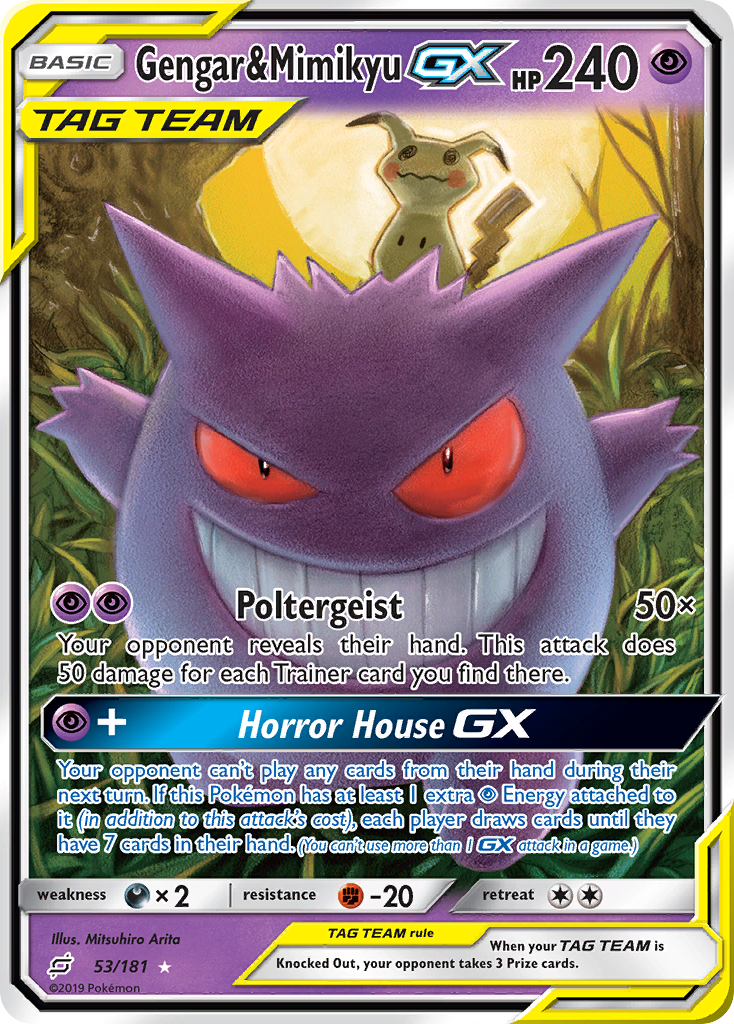 Gengar & Mimikyu GX (53/181) [Sun & Moon: Team Up] | Kessel Run Games Inc. 