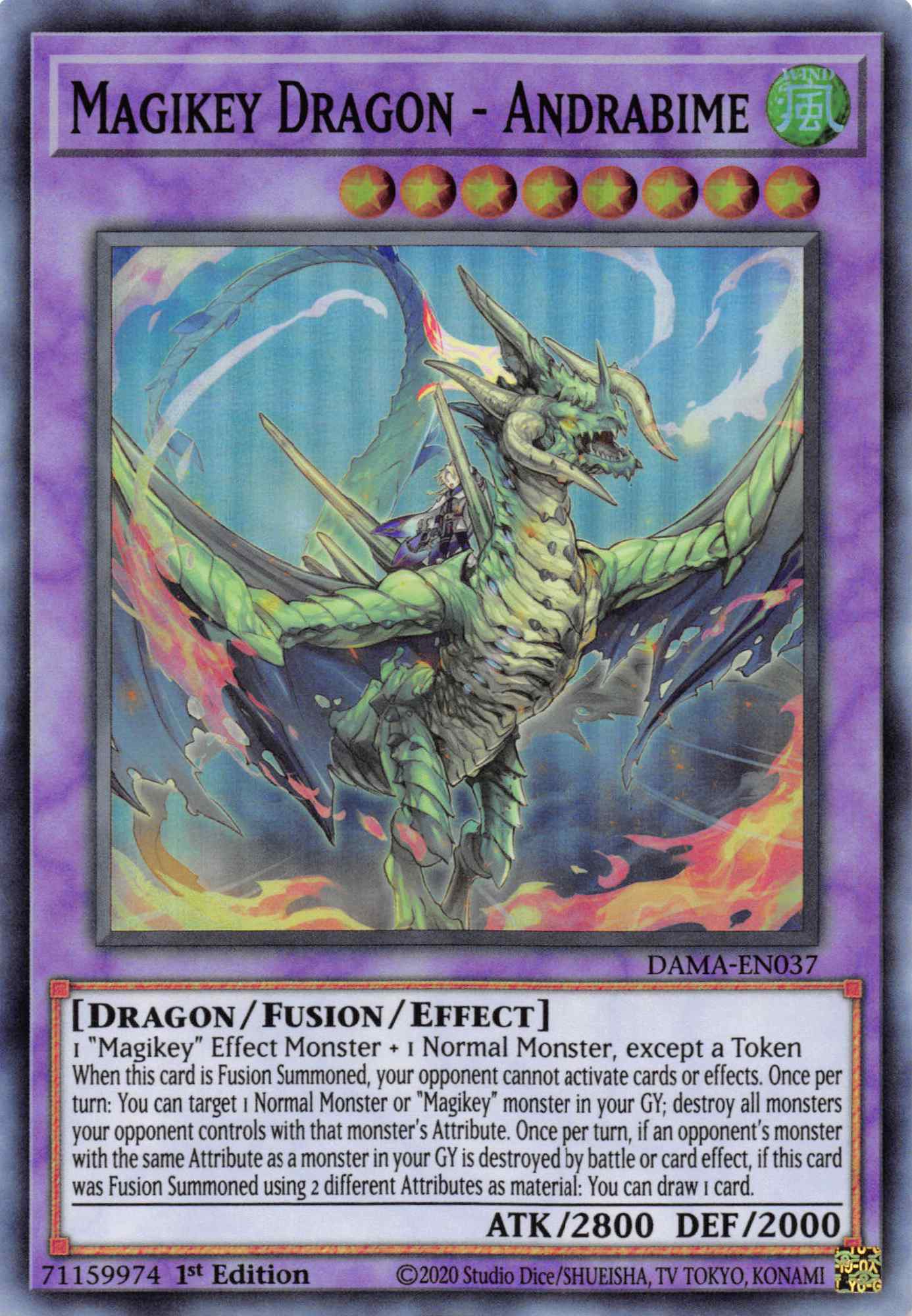 Magikey Dragon - Andrabime [DAMA-EN037] Super Rare | Kessel Run Games Inc. 