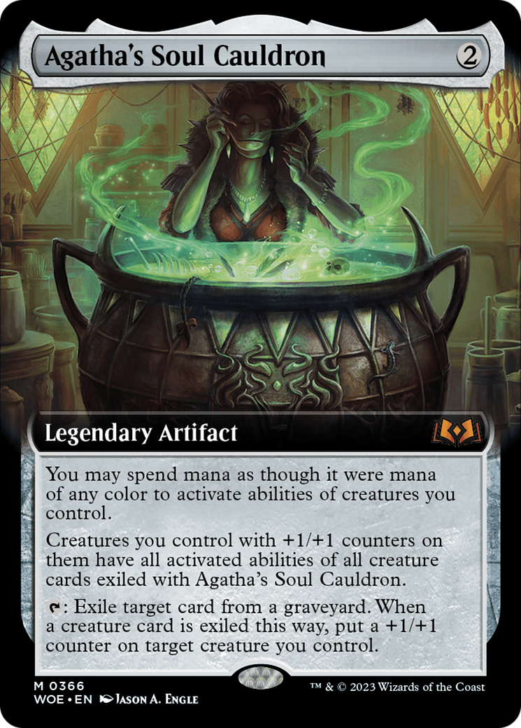 Agatha's Soul Cauldron (Extended Art) [Wilds of Eldraine] | Kessel Run Games Inc. 