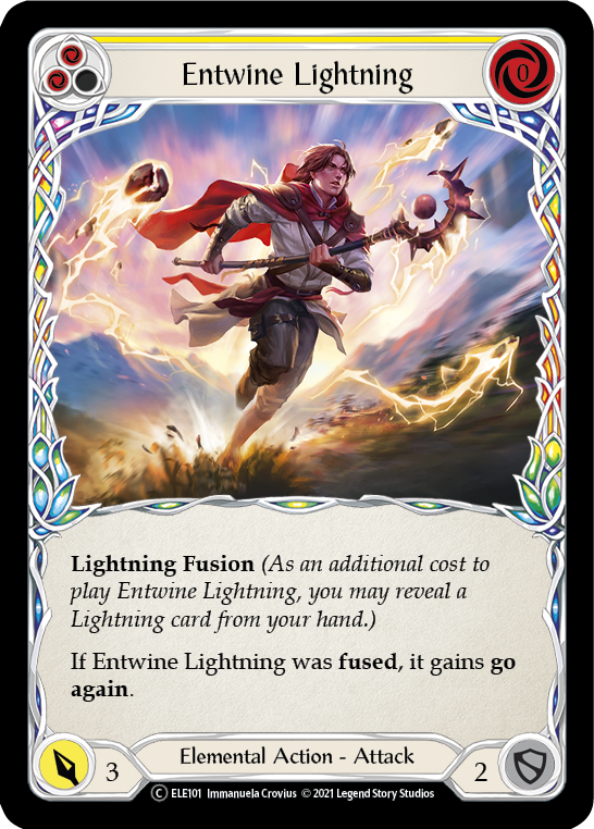 Entwine Lightning (Yellow) [U-ELE101] (Tales of Aria Unlimited)  Unlimited Rainbow Foil | Kessel Run Games Inc. 