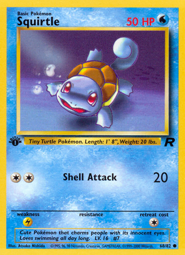 Squirtle (68/82) [Team Rocket 1st Edition] | Kessel Run Games Inc. 