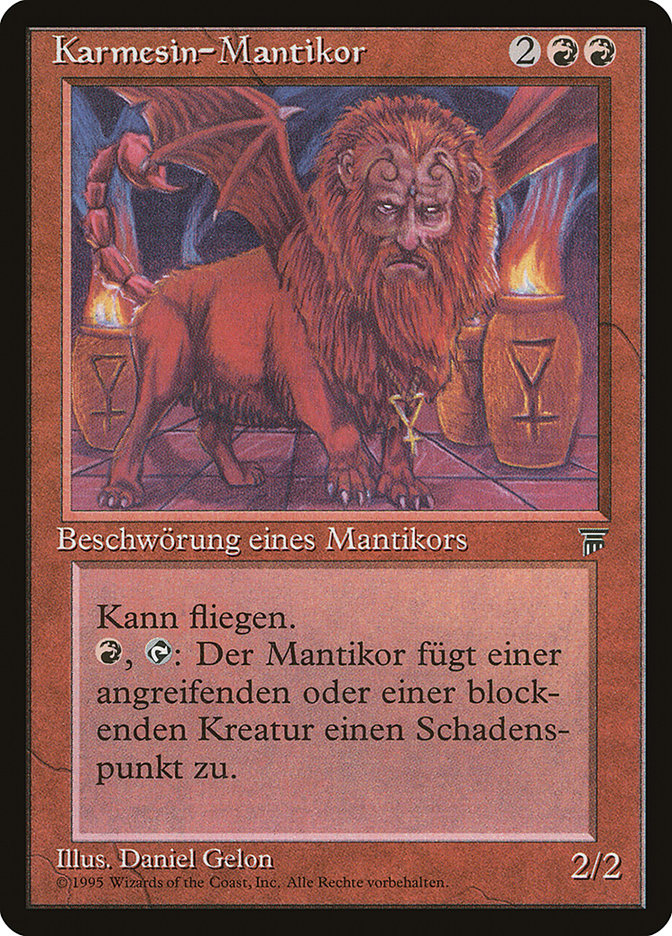 Crimson Manticore (German) - "Karmesin-Mantikor" [Renaissance] | Kessel Run Games Inc. 