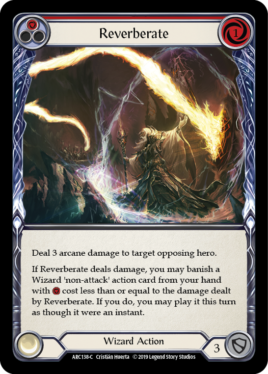 Reverberate (Red) [ARC138-C] (Arcane Rising)  1st Edition Rainbow Foil | Kessel Run Games Inc. 