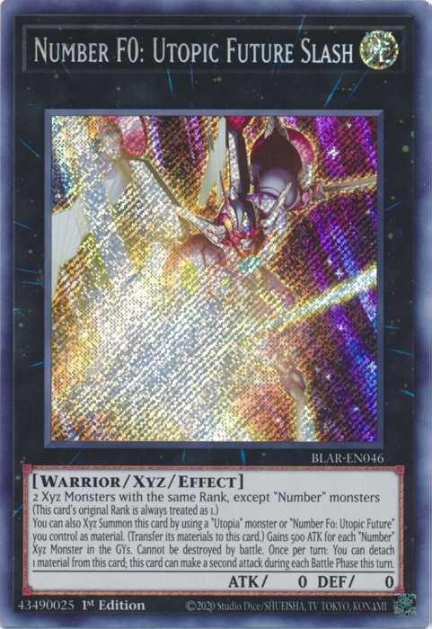 Number F0: Utopic Future Slash [BLAR-EN046] Secret Rare | Kessel Run Games Inc. 