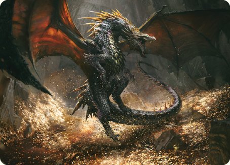 Cavern-Hoard Dragon Art Card [The Lord of the Rings: Tales of Middle-earth Art Series] | Kessel Run Games Inc. 