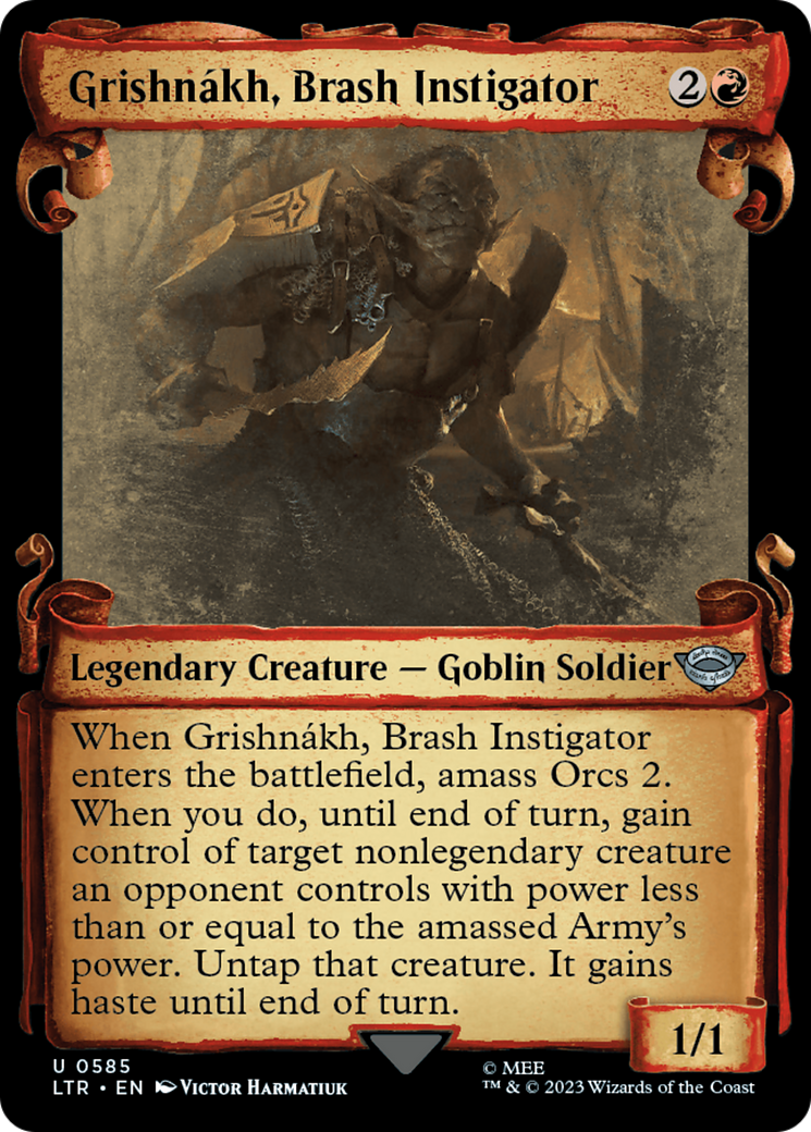 Grishnakh, Brash Instigator [The Lord of the Rings: Tales of Middle-Earth Showcase Scrolls] | Kessel Run Games Inc. 