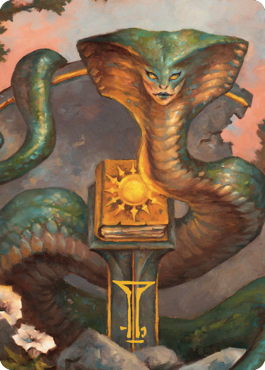 Guardian Naga Art Card (Gold-Stamped Signature) [Commander Legends: Battle for Baldur's Gate Art Series] | Kessel Run Games Inc. 