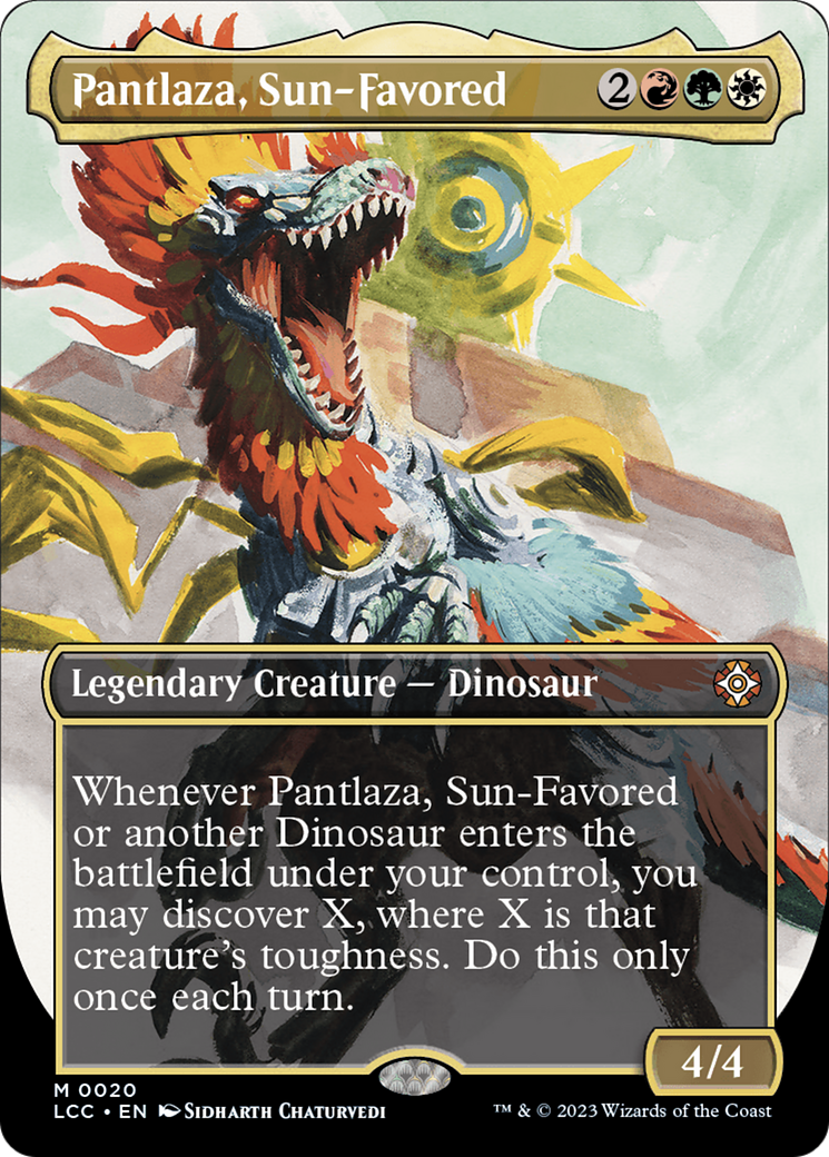Pantlaza, Sun-Favored (Borderless) [The Lost Caverns of Ixalan Commander] | Kessel Run Games Inc. 