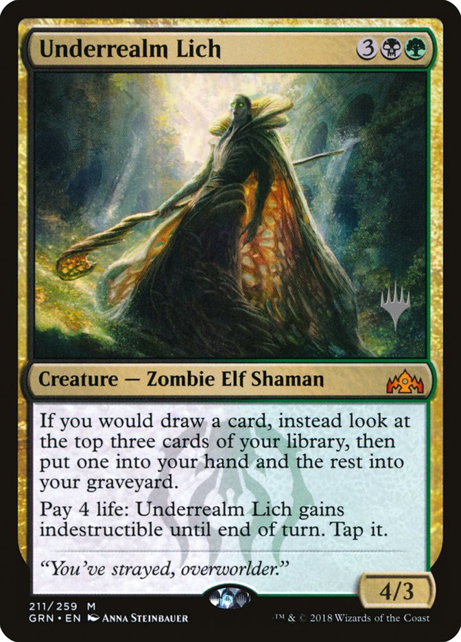 Underrealm Lich (Promo Pack) [Guilds of Ravnica Promos] | Kessel Run Games Inc. 