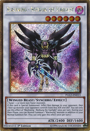 Blackwing - Nothung the Starlight [PGL2-EN013] Gold Secret Rare | Kessel Run Games Inc. 