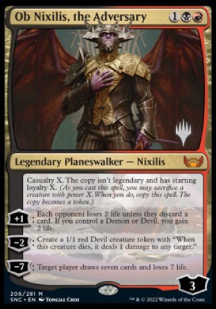 Ob Nixilis, the Adversary (Promo Pack) [Streets of New Capenna Promos] | Kessel Run Games Inc. 