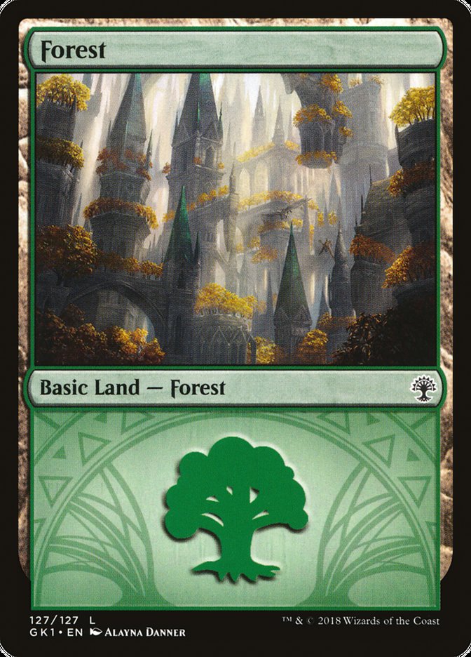 Forest (127) [Guilds of Ravnica Guild Kit] | Kessel Run Games Inc. 