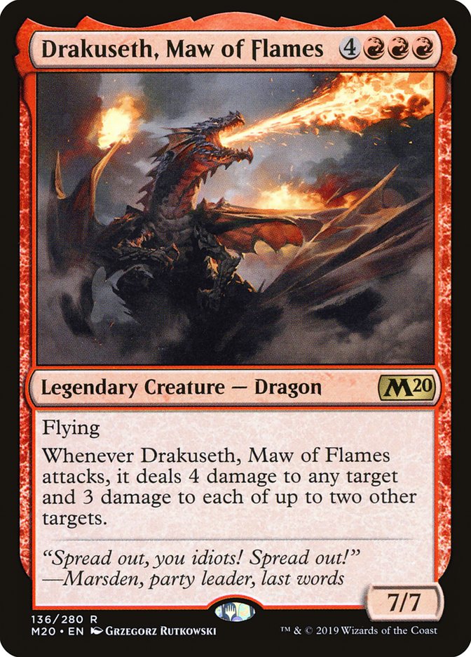 Drakuseth, Maw of Flames [Core Set 2020] | Kessel Run Games Inc. 
