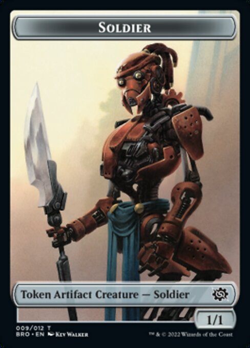Powerstone // Soldier (009) Double-Sided Token [The Brothers' War Tokens] | Kessel Run Games Inc. 