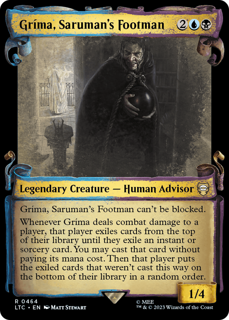 Grima, Saruman's Footman [The Lord of the Rings: Tales of Middle-Earth Commander Showcase Scrolls] | Kessel Run Games Inc. 