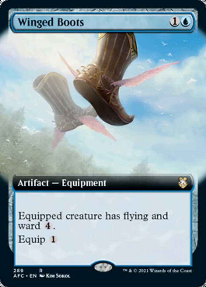 Winged Boots (Extended Art) [Dungeons & Dragons: Adventures in the Forgotten Realms Commander] | Kessel Run Games Inc. 