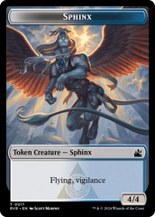 Spirit (0018) // Sphinx Double-Sided Token [Ravnica Remastered Tokens] | Kessel Run Games Inc. 