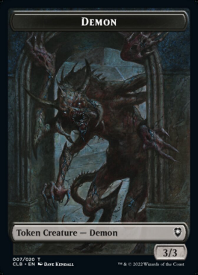 Demon Token [Commander Legends: Battle for Baldur's Gate Tokens] | Kessel Run Games Inc. 