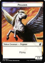 Pegasus // Human Double-Sided Token [Commander 2019 Tokens] | Kessel Run Games Inc. 