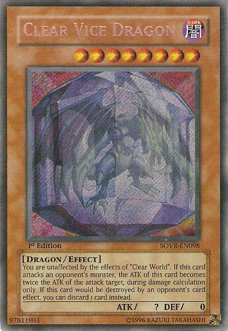 Clear Vice Dragon [SOVR-EN098] Secret Rare | Kessel Run Games Inc. 