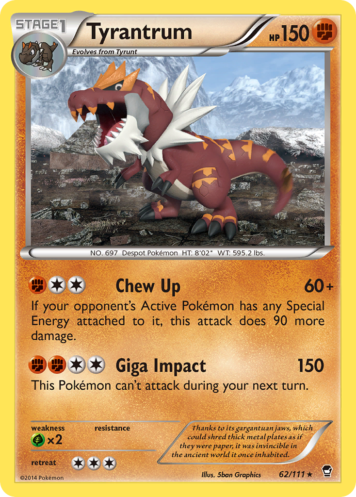 Tyrantrum (62/111) [XY: Furious Fists] | Kessel Run Games Inc. 