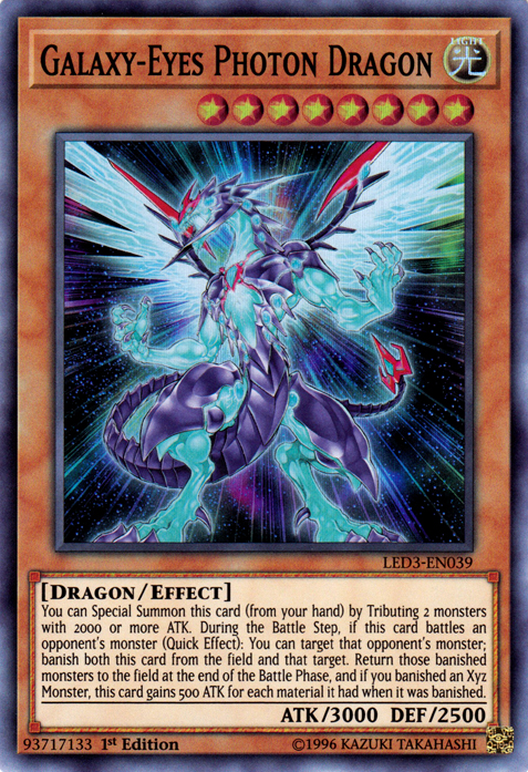 Galaxy-Eyes Photon Dragon [LED3-EN039] Super Rare | Kessel Run Games Inc. 