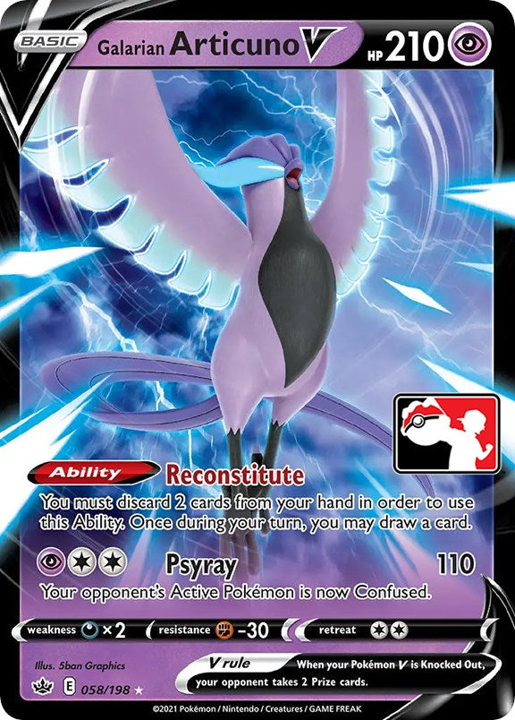 Galarian Articuno V (058/198) [Prize Pack Series One] | Kessel Run Games Inc. 