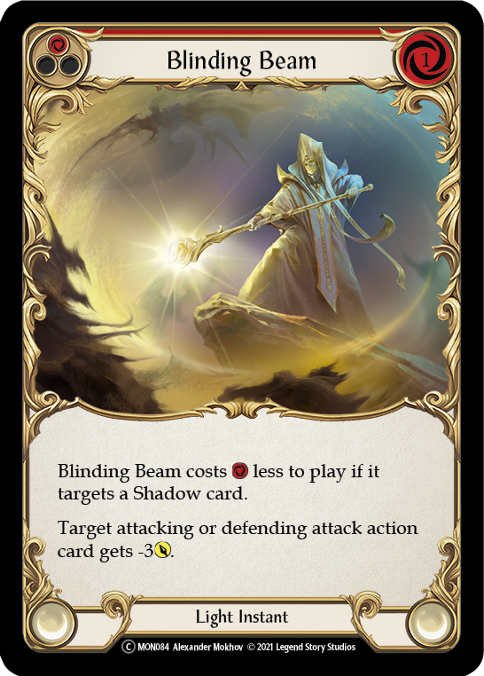 Blinding Beam (Red) [U-MON084-RF] (Monarch Unlimited)  Unlimited Rainbow Foil | Kessel Run Games Inc. 