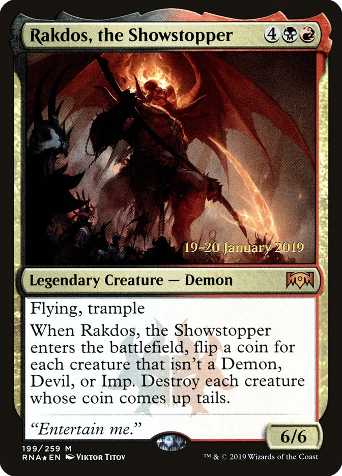 Rakdos, the Showstopper [Ravnica Allegiance Prerelease Promos] | Kessel Run Games Inc. 