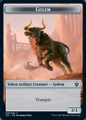 Golem (026) // Thopter Double-Sided Token [Commander 2021 Tokens] | Kessel Run Games Inc. 