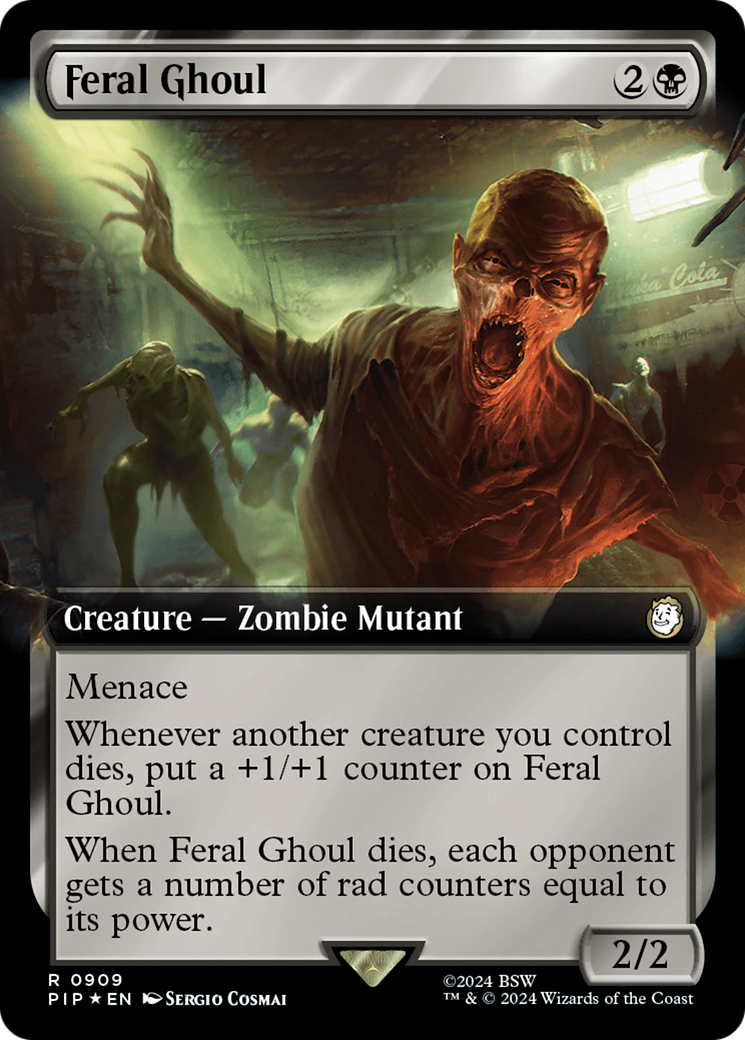 Feral Ghoul (Extended Art) (Surge Foil) [Fallout] | Kessel Run Games Inc. 