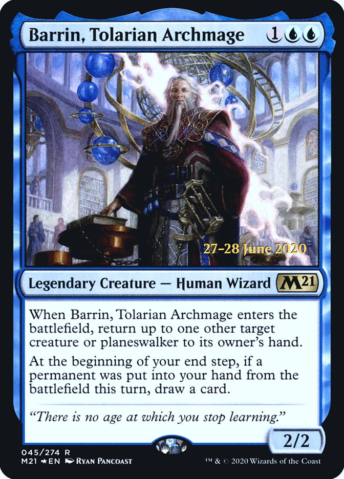 Barrin, Tolarian Archmage [Core Set 2021 Prerelease Promos] | Kessel Run Games Inc. 