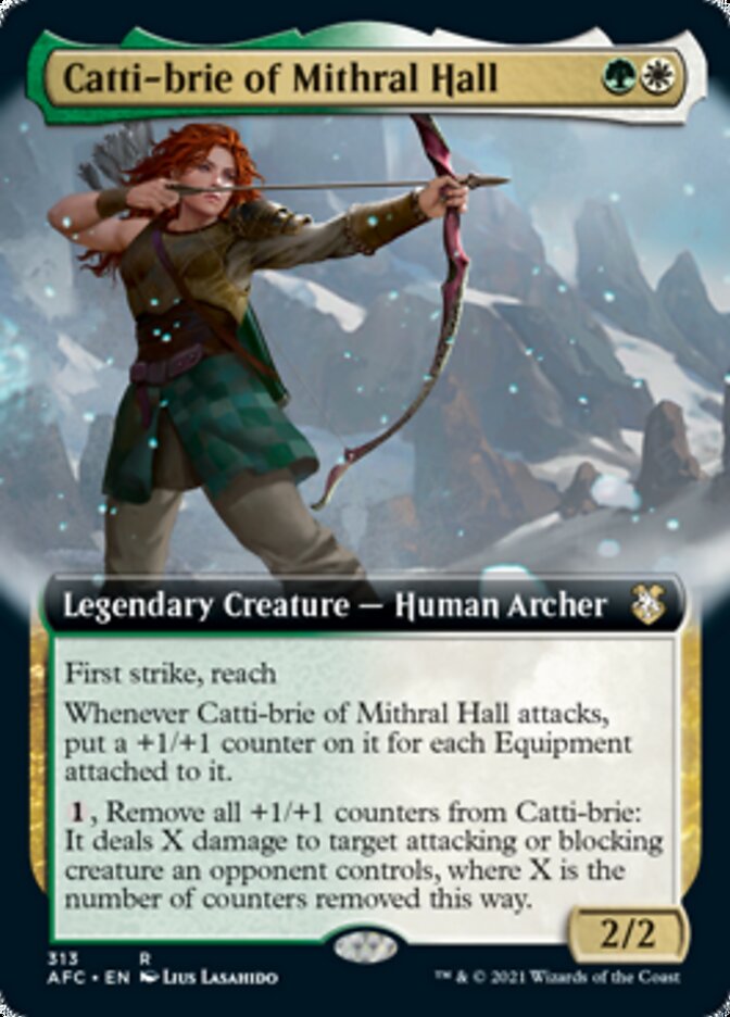 Catti-brie of Mithral Hall (Extended Art) [Dungeons & Dragons: Adventures in the Forgotten Realms Commander] | Kessel Run Games Inc. 