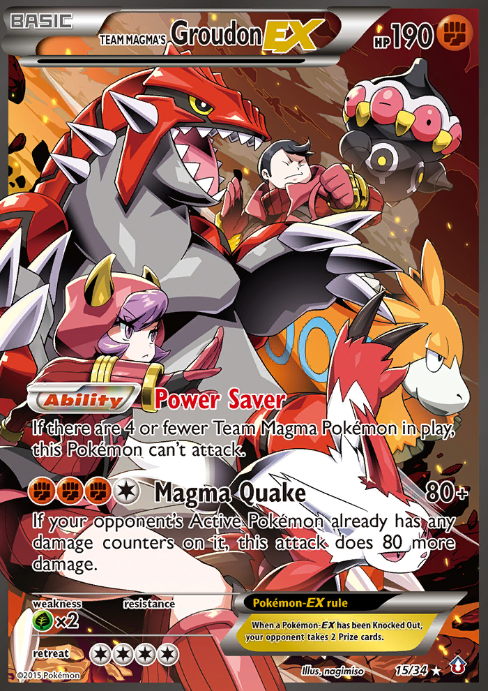 Team Magma's Groudon ex (15/34) [XY: Double Crisis] | Kessel Run Games Inc. 