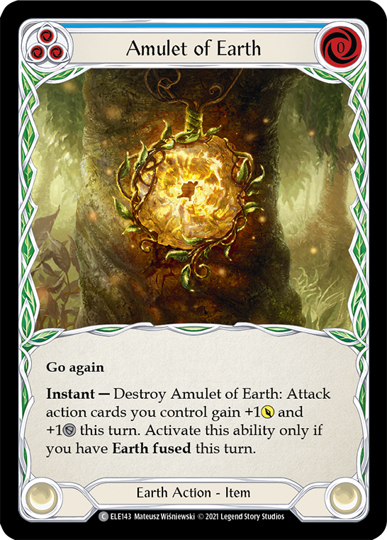 Amulet of Earth [ELE143] (Tales of Aria)  1st Edition Rainbow Foil | Kessel Run Games Inc. 