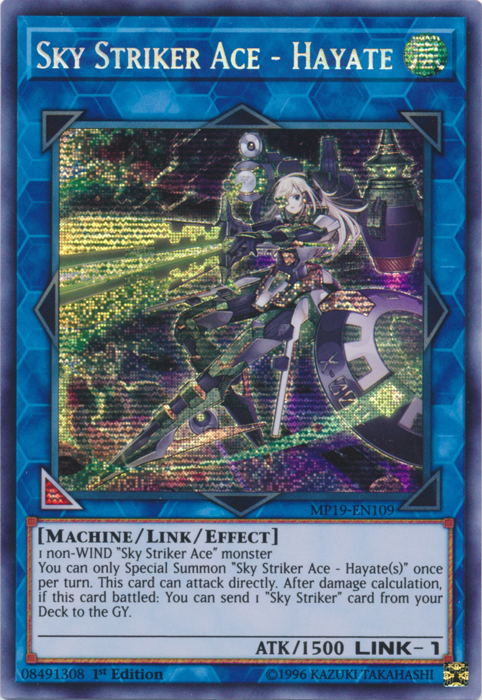 Sky Striker Ace - Hayate [MP19-EN109] Prismatic Secret Rare | Kessel Run Games Inc. 