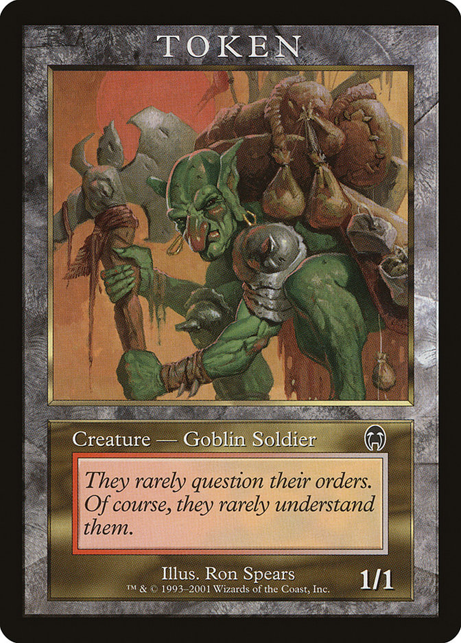 Goblin Soldier Token [Magic Player Rewards 2001] | Kessel Run Games Inc. 