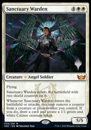 Sanctuary Warden (Promo Pack) [Streets of New Capenna Promos] | Kessel Run Games Inc. 