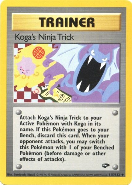 Koga's Ninja Trick (115/132) [Gym Challenge Unlimited] | Kessel Run Games Inc. 