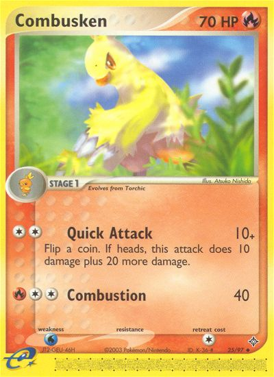 Combusken (25/97) [EX: Dragon] | Kessel Run Games Inc. 