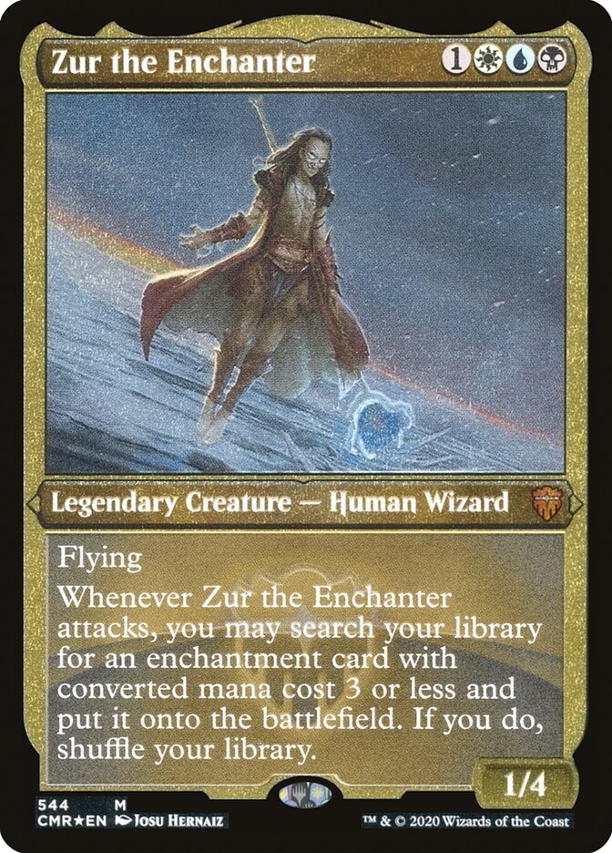 Zur the Enchanter (Etched) [Commander Legends] | Kessel Run Games Inc. 
