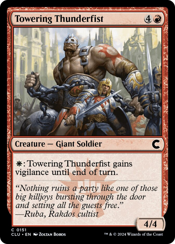 Towering Thunderfist [Ravnica: Clue Edition] | Kessel Run Games Inc. 