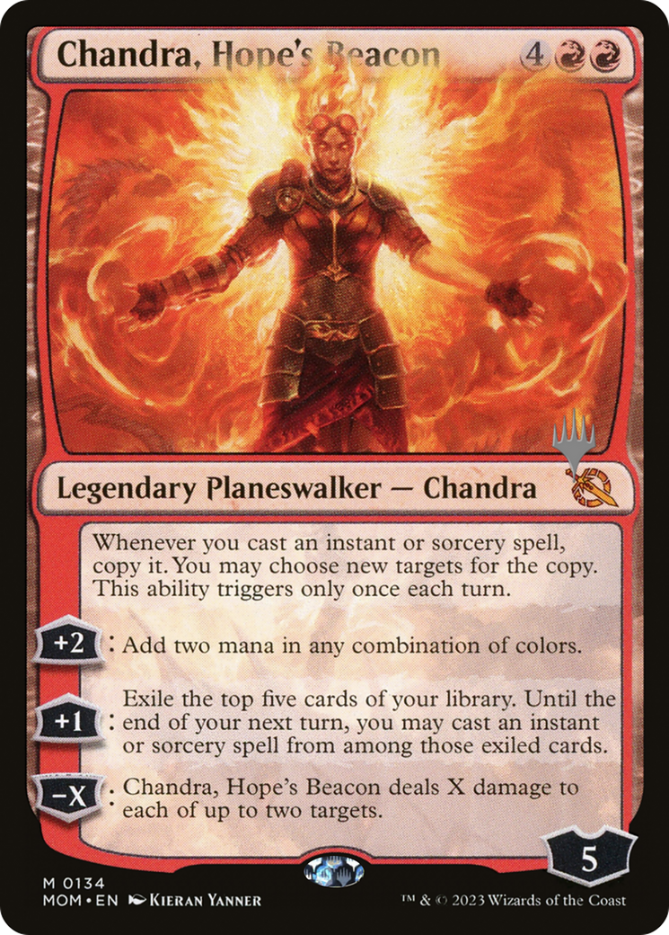 Chandra, Hope's Beacon (Promo Pack) [March of the Machine Promos] | Kessel Run Games Inc. 
