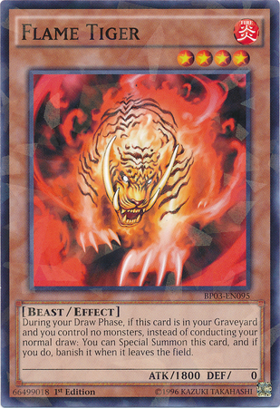 Flame Tiger [BP03-EN095] Shatterfoil Rare | Kessel Run Games Inc. 
