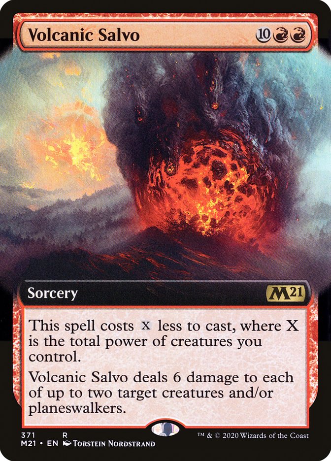 Volcanic Salvo (Extended Art) [Core Set 2021] | Kessel Run Games Inc. 