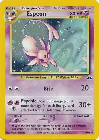 Espeon (1/75) [Neo Discovery Unlimited] | Kessel Run Games Inc. 